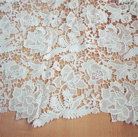 White Guipure Top With Daisy Embroidery 